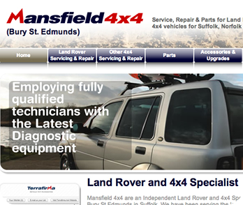 Mansfield 4x4 website